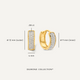 Pavé Diamond Bold Huggie Hoops (12mm) (0.16 ct)