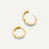 14 Karat Gold with Diamonds Pavé Diamond Bold Huggie Hoops (12mm) (0.16 ct) - 6