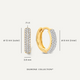 Pavé Diamond Curved Huggie Hoops (12mm) (0.22 ct)