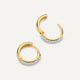 Pavé Diamond Curved Huggie Hoops (12mm) (0.22 ct)