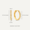 14 Karaat Goud met Diamanten Bezel Set Diamant Kleine Hoops (15mm) (0.15 ct) - 7