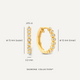 Bezel Set Diamant Kleine Hoops (15mm) (0.15 ct)