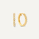 Bezel Set Diamant Kleine Hoops (15mm) (0.15 ct)