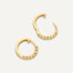 Bezel Set Diamant Kleine Hoops (15mm) (0.15 ct)