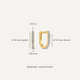Pavé Diamond Huggie U Hoops (12 mm) (0.08 ct)