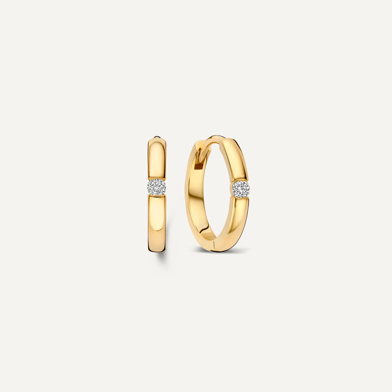 Diamond Tension Hoops (12 mm) (0.04 ct)