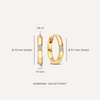 585er Gold mit Diamanten Diamond Tension Hoops (12 mm) (0.04 ct) - 7