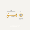 14 Karat Gold with Diamond Diamond Studs (0.03 ct) - 5