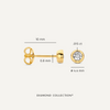 14 Karat Gold with Diamond Diamond Studs (0.03 ct) - 5