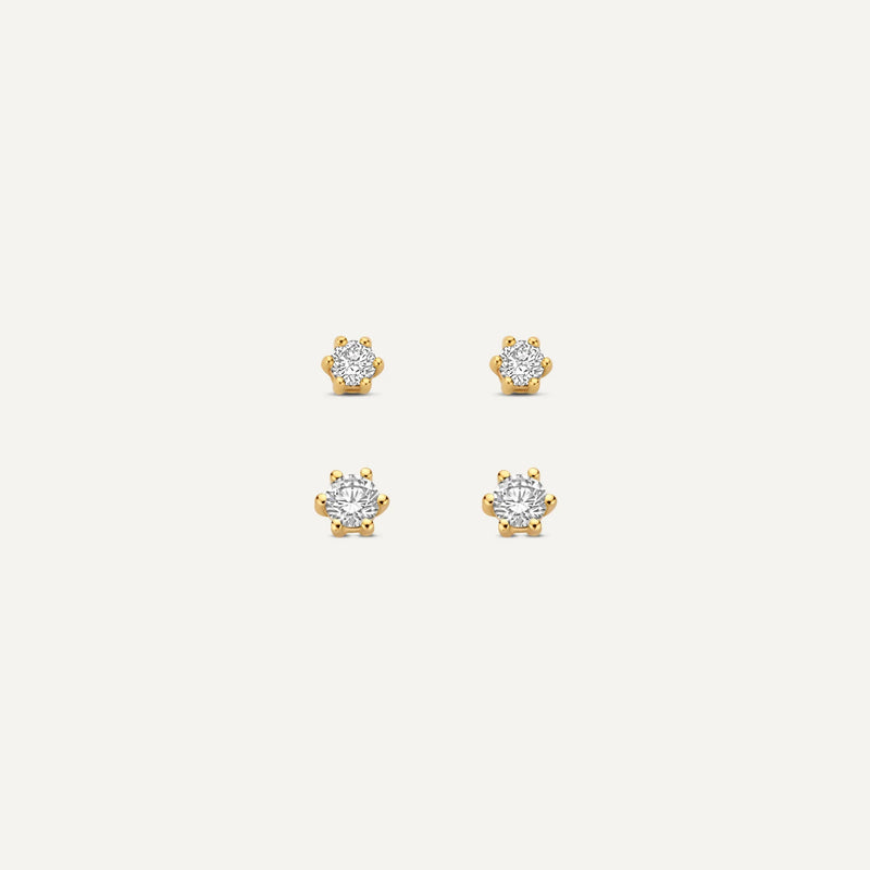 Six Prong Diamond Earrings Set (0.30 ct)