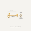 585er Gold mit Diamant Six Prong Diamant Ohrstecker (0.10 ct) - 5