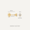 585er Gold mit Diamant Six Prong Diamant Ohrstecker (0.20 ct) - 5