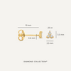 585er Gold mit Diamanten Mini Diamant Lotus Ohrstecker (0.06 ct) - 5