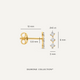 Diamond Curved Trinity Studs (0.09 ct)