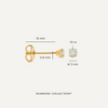585er Gold mit Diamant Four Prong Diamant Ohrstecker (0.20 ct) - 5