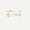 14 Karat Gold with Diamond Four Prong Diamond Studs (0.30 ct) - 6