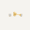 14 Karat Gold with Diamond Four Prong Diamond Studs (0.30 ct) - 1
