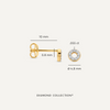 14 Karat Gold with Diamonds Diamond Open Halo Studs (0.11 ct) - 5