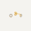 14 Karat Gold with Diamonds Diamond Open Halo Studs (0.11 ct) - 1