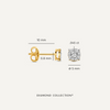14 Karat Gold with Diamonds Four Prong Diamond Halo Studs (0.09 ct) - 5