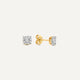 Four Prong Diamond Halo Studs (0.10 ct)