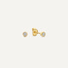 14 Karat Gold with Diamonds Mini Bezel Set Diamond Studs (0.08 ct) - 1