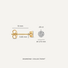 14 Karat Gold with Diamonds Diamond Cluster Studs (0.10 ct) - 4