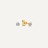 14 Karat Gold with Diamonds Six Prong Diamond Cluster Studs (0.10 ct) - 1