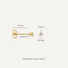 14 Karat Gold with Diamond Six Prong Diamond Studs (0.05 ct) - 4