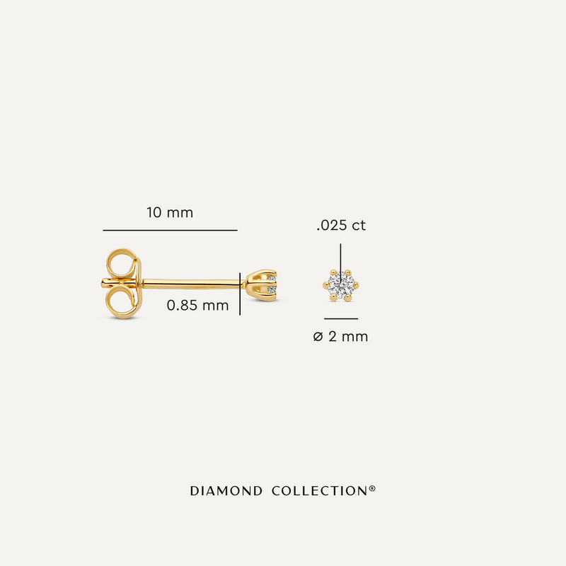 Six Prong Diamond Studs (0.05 ct)