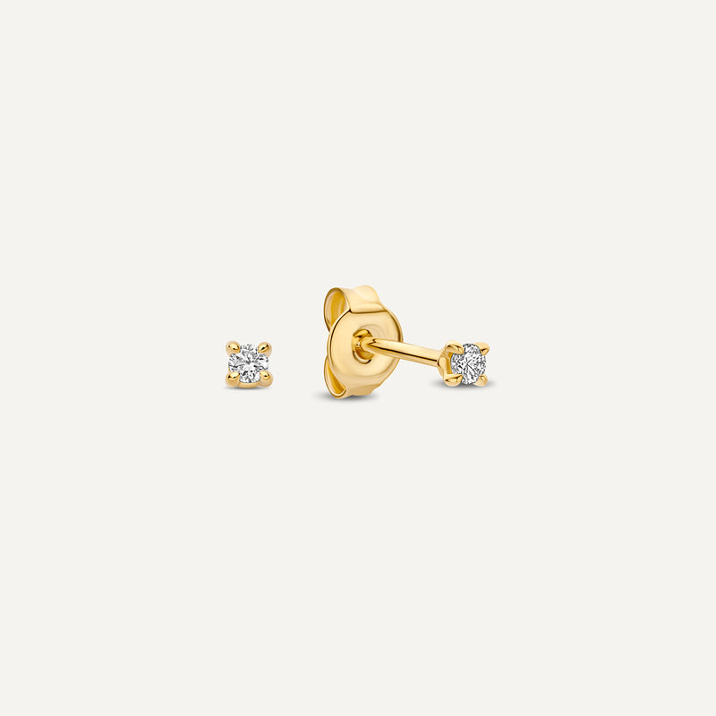 Brincos de Pino de Diamante com Quatro Garras (0.05 ct)