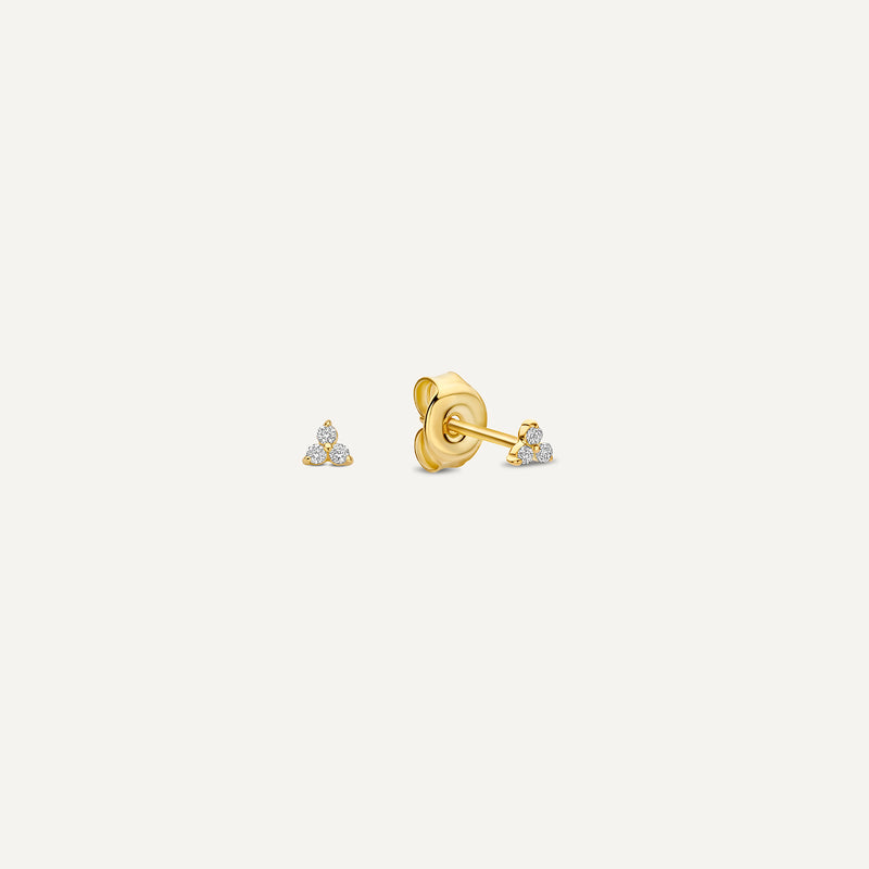 Mini Diamond Lotus Studs (0.04 ct)