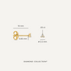14 Karat Gold with Diamonds Mini Diamond Lotus Studs (0.04 ct) - 5
