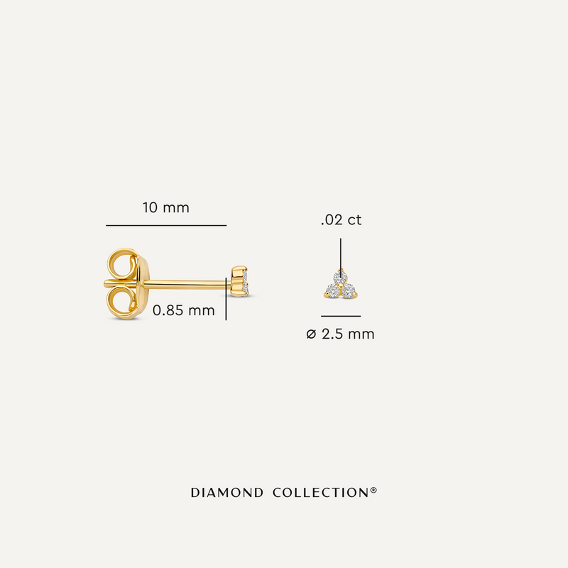 Mini Diamond Lotus Studs (0.04 ct)