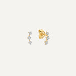 Diamant Curved Trinity Ohrstecker (0.10 ct)