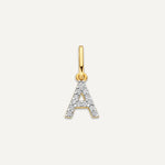 Pavé Diamond Initial Letter Charm