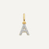 Pavé Diamond Initial Letter Charm