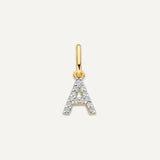 Pavé Diamond Initial Letter Charm