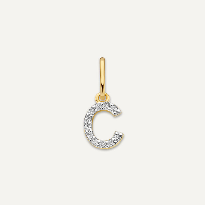 Pavé Diamond Initial Letter Charm