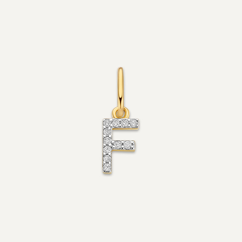 Pavé Diamant Initialbogstav Vedhæng