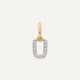 Pavé Diamant Initialbogstav Vedhæng