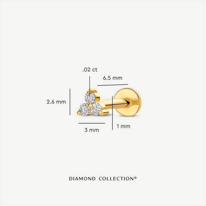 Piercing Mini Lotus Diamant (0.02 ct)