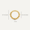 14 Karaat Goud Bolletjes Cartilage Hoop Piercing (9mm) - 7