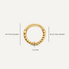 14 Karat Gold Twisted Cartilage Hoop Piercing (9mm) - 6