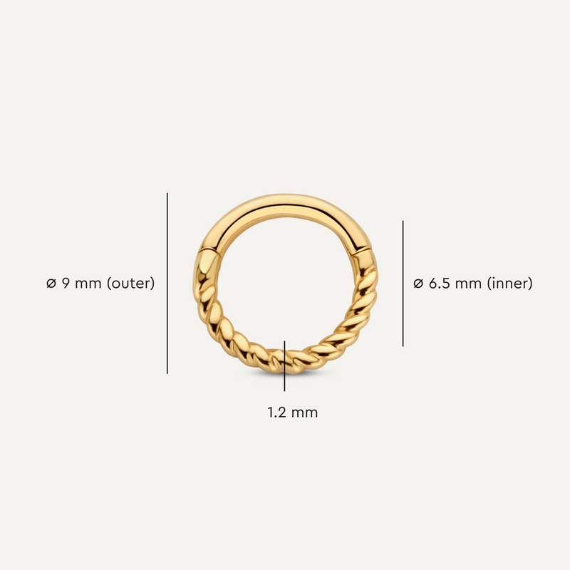 Twisted Cartilage Hoop Piercing (9mm)