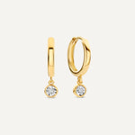 Bezel-fattet Diamant Vedhæng Creoler (0.03 ct)