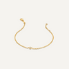 14 Karaat Goud met Diamant Bezel Set Diamant Armband (0.05 ct) - 5
