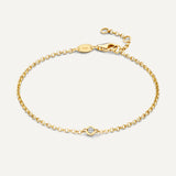 Brede Bezel Set Diamant Armband (0.05 ct)