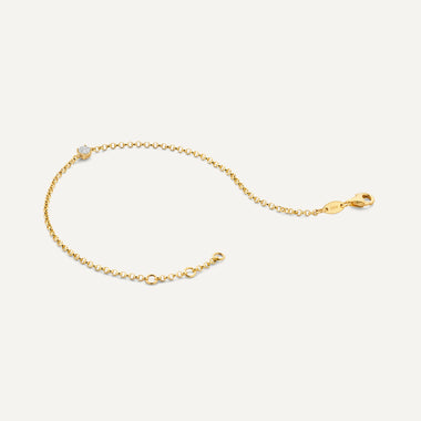 Or 14 Carats avec Diamant Bracelet Diamant (0.15 ct) - 6