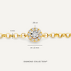 585er Gold mit Diamanten Diamant Halo Armband (0.05 ct) - 7